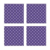 White Square Polka Dots on Ultra Violet Purple