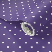 White Square Polka Dots on Ultra Violet Purple