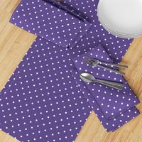 White Square Polka Dots on Ultra Violet Purple