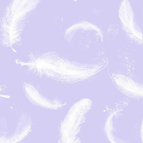 Boho pastel lilac feathers for nursery decor