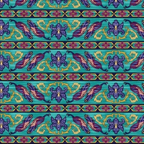 Peacock Kilim Border