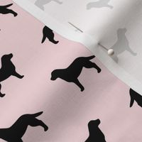 Labrador Retriever Black on Pink