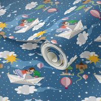 Paper Dreams small scale, Princess, Hot air balloon, Paper Boat, Clouds, Origami, Frog