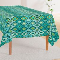 Diamond Kilim - Turquoise - Texture