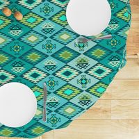 Diamond Kilim - Turquoise - Texture