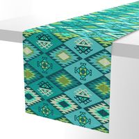 Diamond Kilim - Turquoise - Texture