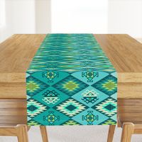 Diamond Kilim - Turquoise - Texture