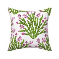  Christmas cactus damask - hiking cranberry, lavender and green