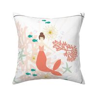 6 loveys: coral reef mermaid single motif brunette