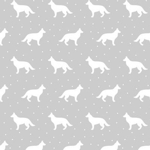 German Shepherd Grey Dots