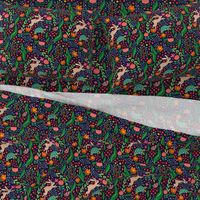 Hare and Tortoise Night_Spoonflower