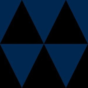 Three Inch Black and Navy Blue Triangles