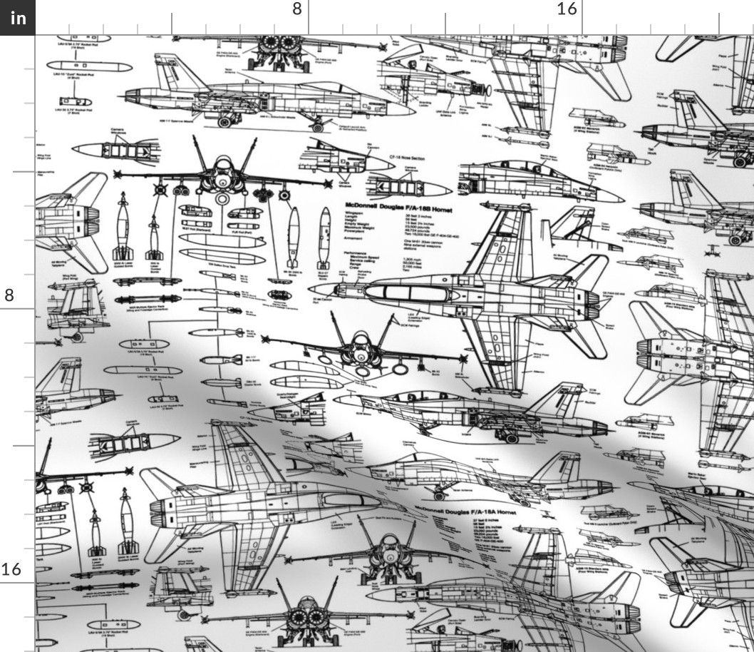 F-18 Blueprints // Large