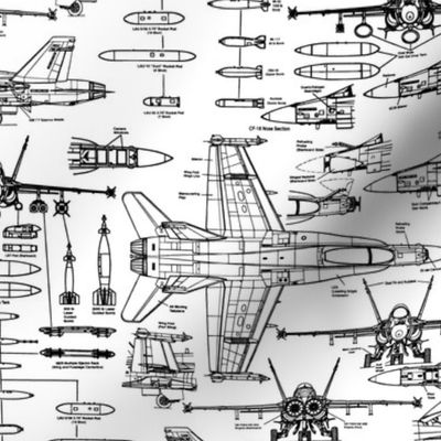 F-18 Blueprints // Small