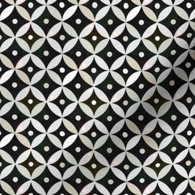 Black White Moroccan Bone Inlay Tile