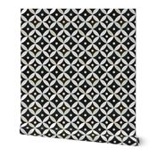 Black White Moroccan Bone Inlay Tile