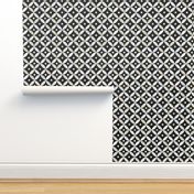 Black White Moroccan Bone Inlay Tile