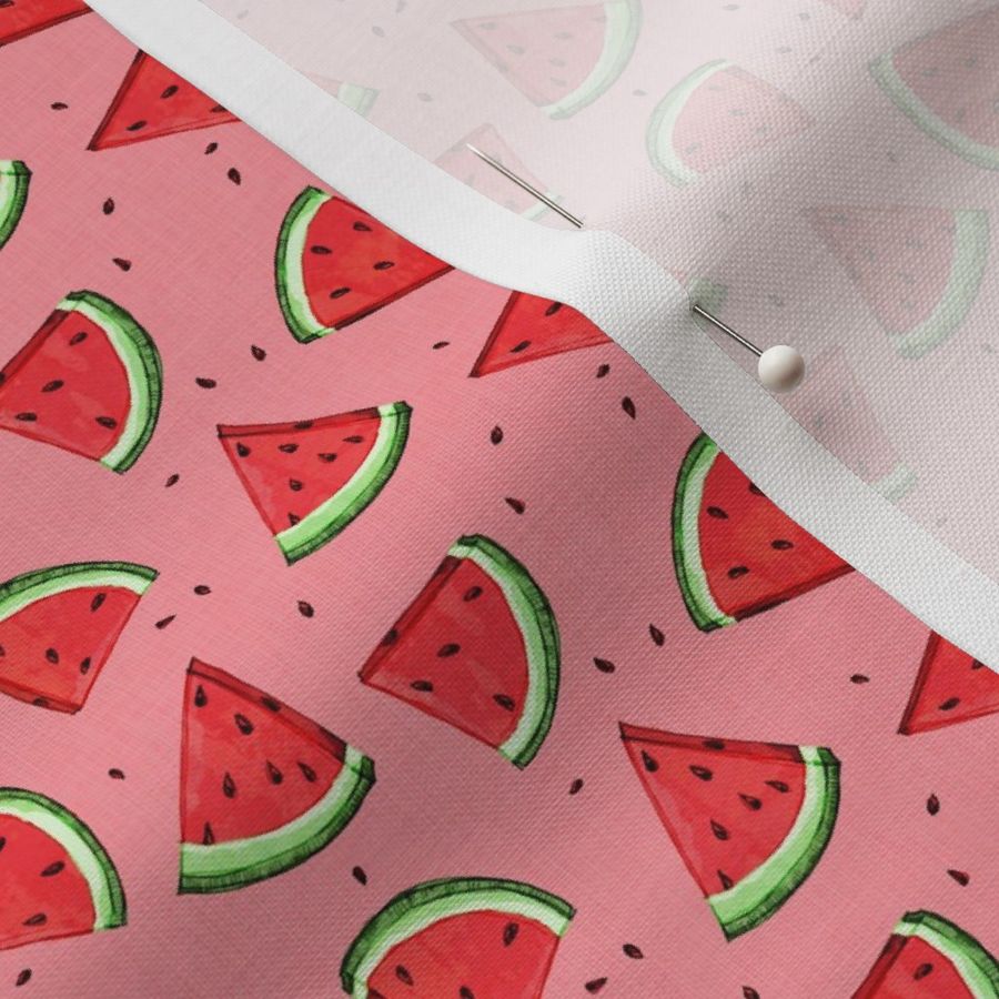 Tossed Watermelons - Pink texture - SMALL