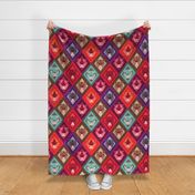 Kilim Lions Magenta Shift - Large Scale