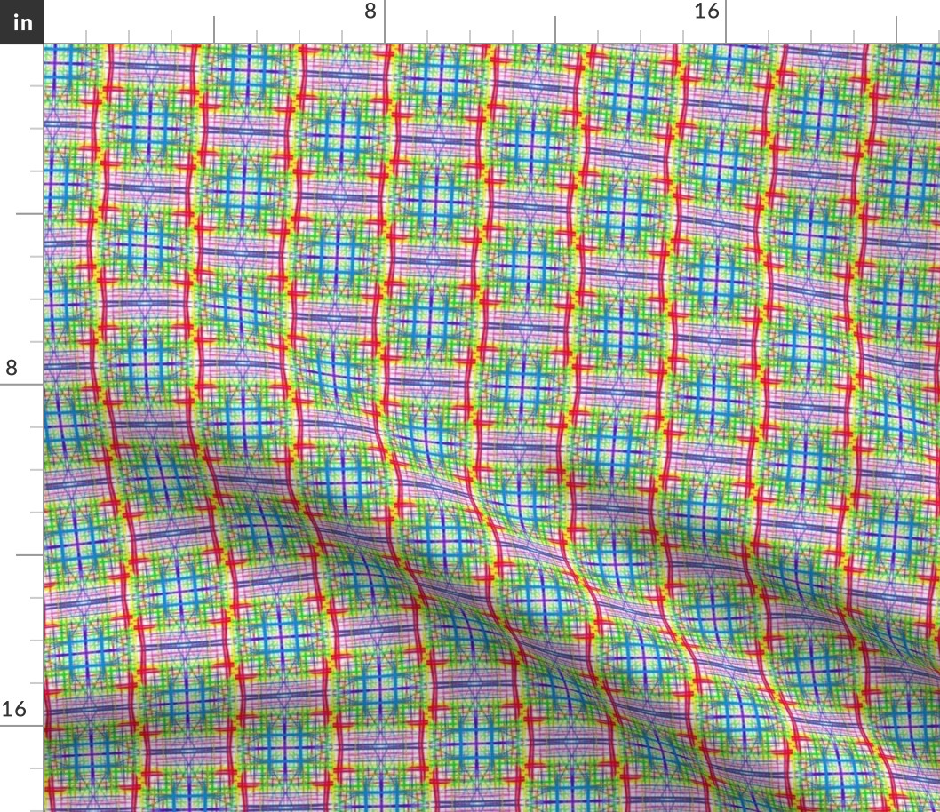 Bright Gauzy Checks - Small Scale