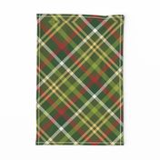 Green Diagonal Tartan // Christmas Plaid Collection