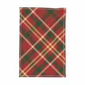 Red Diagonal Tartan // Christmas Plaid Collection