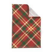 Red Diagonal Tartan // Christmas Plaid Collection