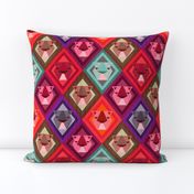 Kilim Lions in Magenta Shift - Small Scale