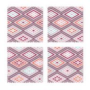 moroccon kilim bordeaux orange rose