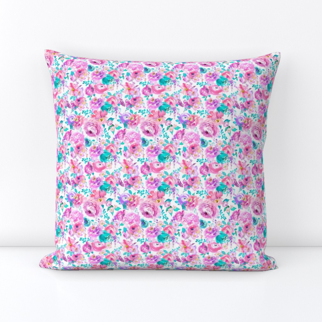 mint purple floral tiny 