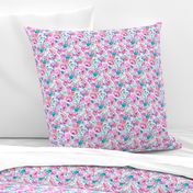 mint purple floral tiny 