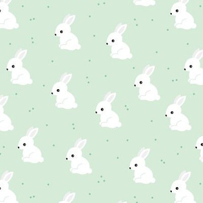 Sweet bunny confetti easter party spring summer design for kids mint