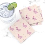 Sweet bunny confetti easter party spring summer design for kids pink