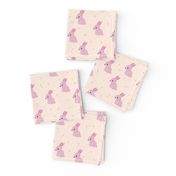 Sweet bunny confetti easter party spring summer design for kids pink