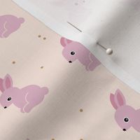 Sweet bunny confetti easter party spring summer design for kids pink