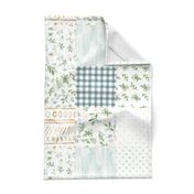 Boho Eucalyptus Whole Cloth // Cheater Quilt