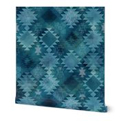 Kilim Dark Blue Green