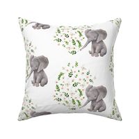 8" FLORAL BABY ELEPHANT VERSION 2