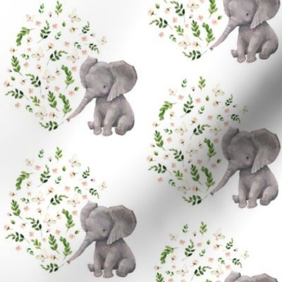 4" FLORAL BABY ELEPHANT VERSION 2