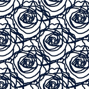 Scribbled Roses (#031838 on white)