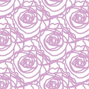 Scribbled Roses (#d3a0cc on white)