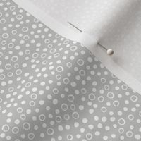 Snow bubbles - Arctic collection - white on Dove grey