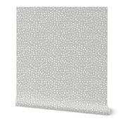 Snow bubbles - Arctic collection - white on Dove grey