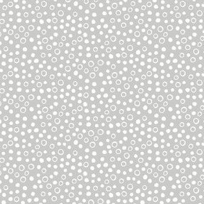 Snow bubbles - Arctic collection - white on Dove grey