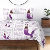 1 blanket + 2 loveys: sparkle mermaids purple