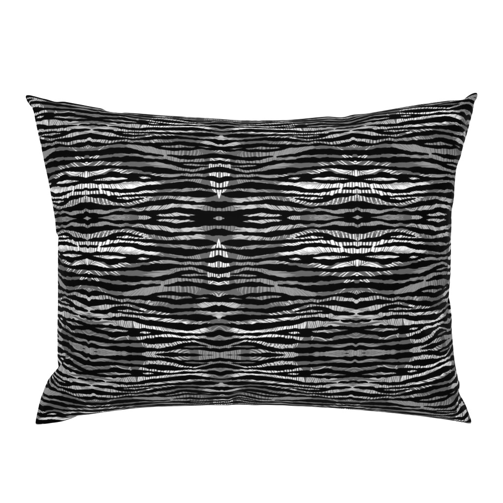 Tropical Animal Print Zebra Black White Grey Geometric Pattern