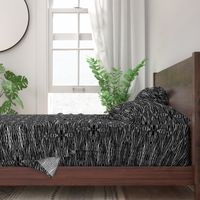 Tropical Animal Print Zebra Black White Grey Geometric Pattern