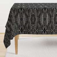 Tropical Animal Print Zebra Black White Grey Geometric Pattern