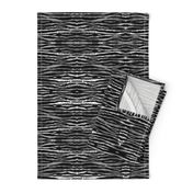 Tropical Animal Print Zebra Black White Grey Geometric Pattern