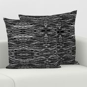 Tropical Animal Print Zebra Black White Grey Geometric Pattern